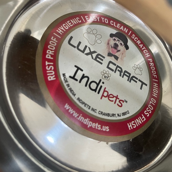 NEW Indipets wood stainless DOG Bowls - Picture 5 of 6
